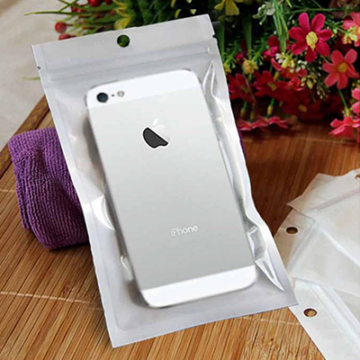 Pearly Film One-Side Transparent Zipper Flat Pouch